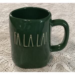 Rae Dunn Magenta Collection FA LA LA! Green Xmas Coffee Mug